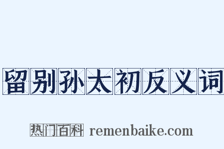 留别孙太初反义词是什么意思的图片